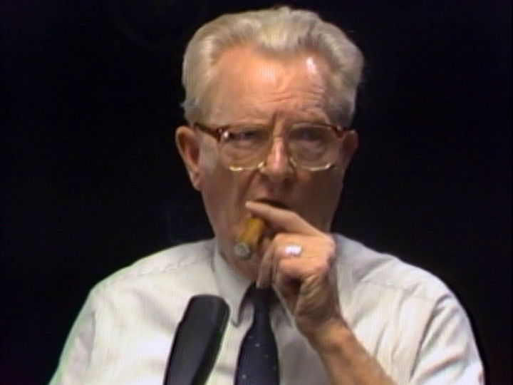Bill Gleason smoking a cigar